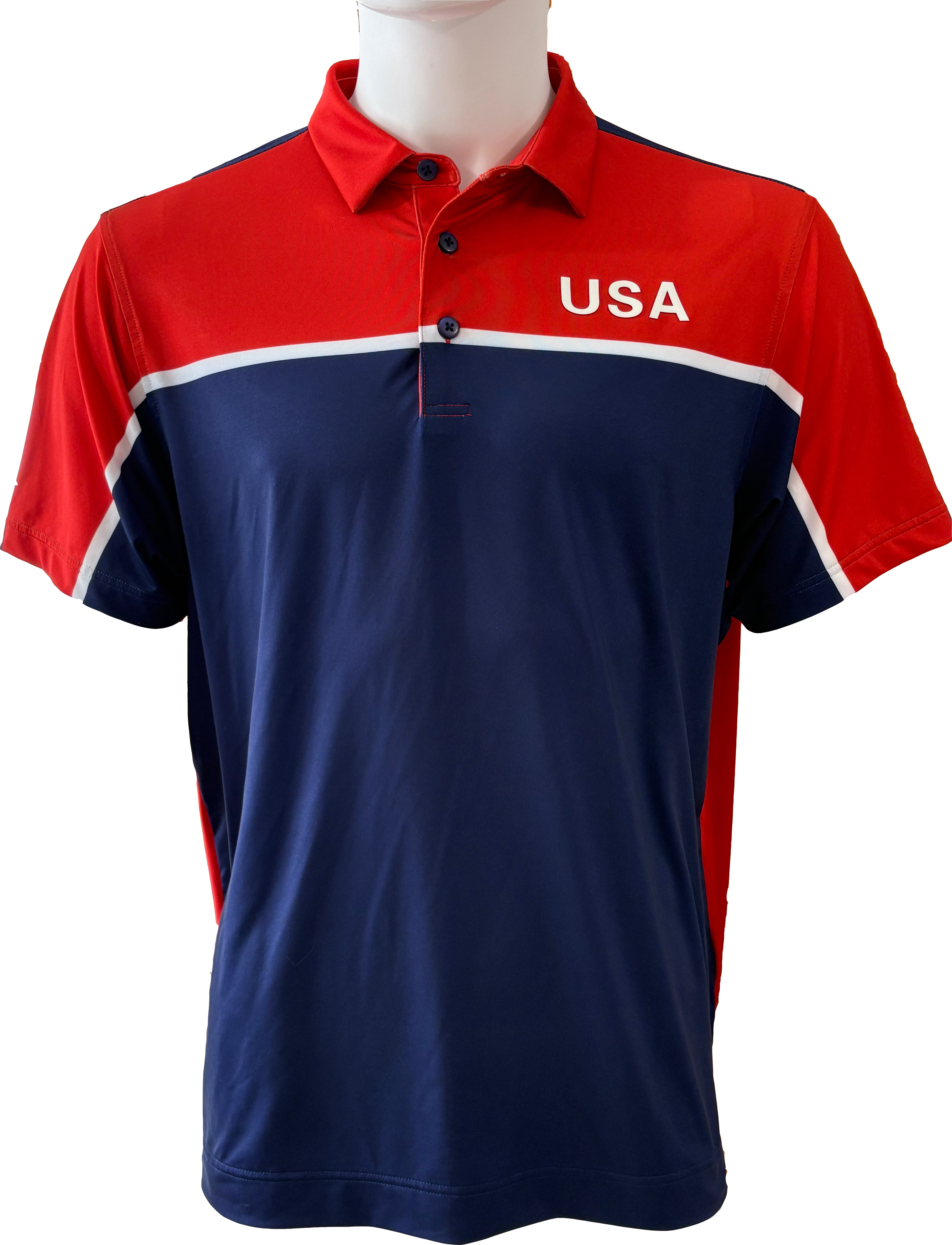 Red, White & Blue USA Polo Fore Golf Apparel Red, White & Blue USA Polo Fore Golf Apparel