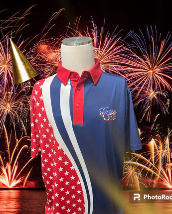 USA Flag Pattern Men’s Polo