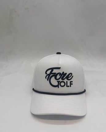 White Out Fore Golf Rope Cap