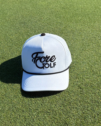 White Out Fore Golf Rope Cap