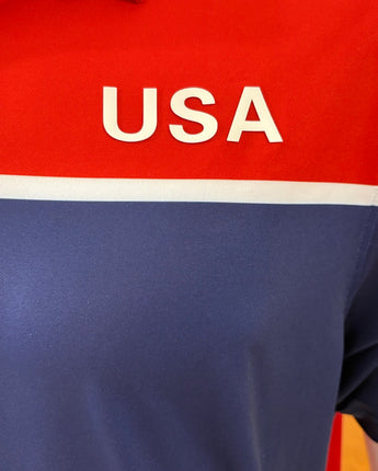 Red, White & Blue USA Polo