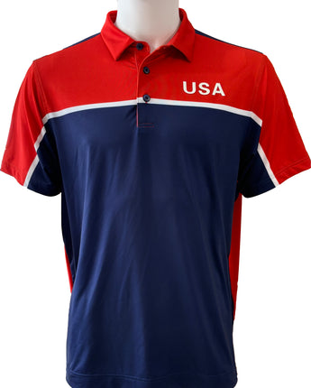 Red, White & Blue USA Polo